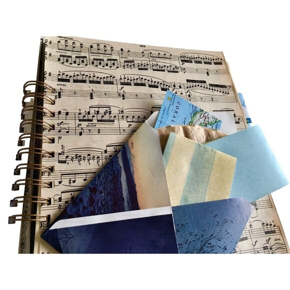 Blank Art Junk Journal Spiral Bound Vintage Mixed Page u Smash Book Canyons and - Picture 5 of 11